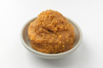Miso seasoning on a white background