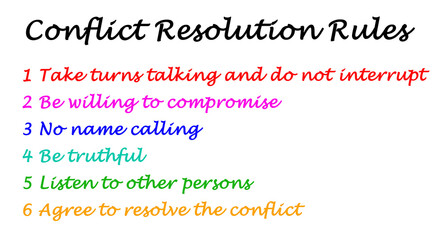  Six  Rules for Conflict Resolution