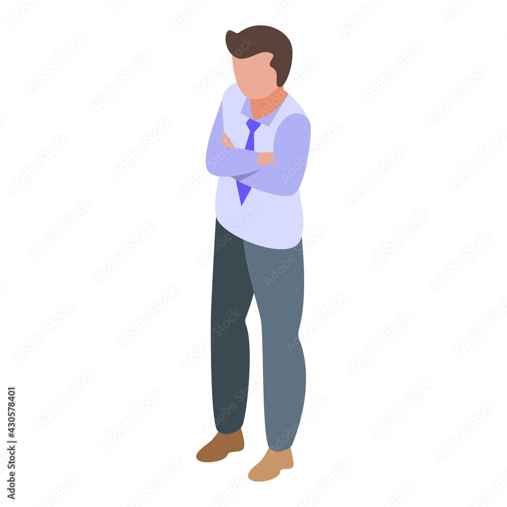 Poster manager get dislike icon. isometric of manager get dislike vector icon for web design isolated on wh