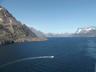 Obraz premium Die überwältigende Natur des Prins Christian Sund in Grönland the overwhelming nature of Prince Christian Sound in Greenland