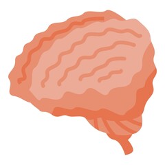 Human brain icon. Isometric of Human brain vector icon for web design isolated on white background