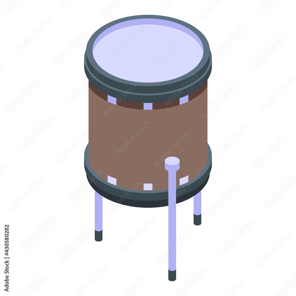 Poster crash drums icon. isometric of crash drums vector icon for web design isolated on white background