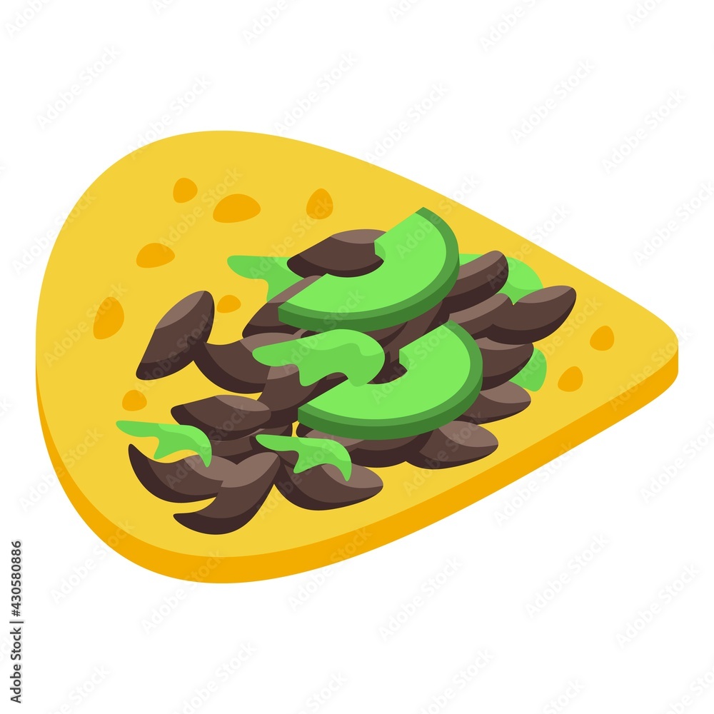 Aufkleber menu tacos icon. isometric of menu tacos vector icon for web design isolated on white background
