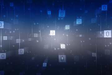 Binary Code Background, Digital Abstract technology background, Big data digital binary code, Internet Data Communication and Transfer background, Futuristic information technology concept