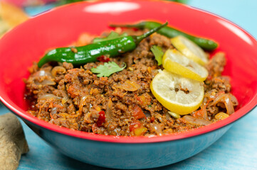 Qeema karahi Indian and Pakistani food