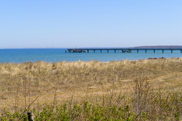 Blick zur Seebr&uuml;cke im Ostseebad Boltenhagen