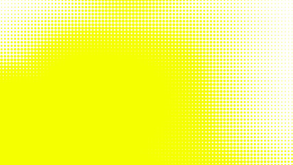 Dots halftone white yellow color pattern gradient texture with technology digital background. Dots pop art comics with summer background.