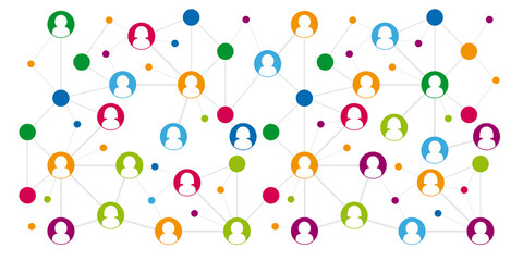 Social network connection concept illustration. Social media icon. Vector illustration