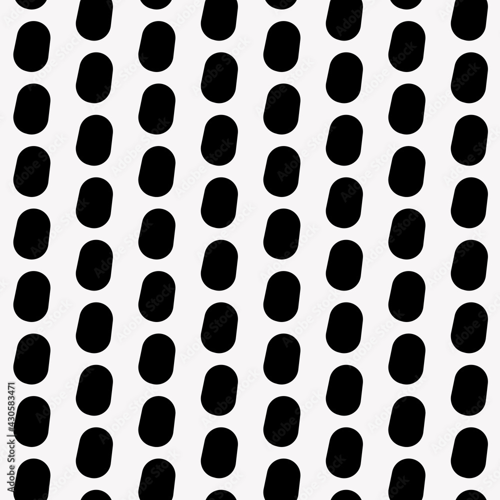 Aufkleber Black same shape ornament. Seamless and minimal pattern.