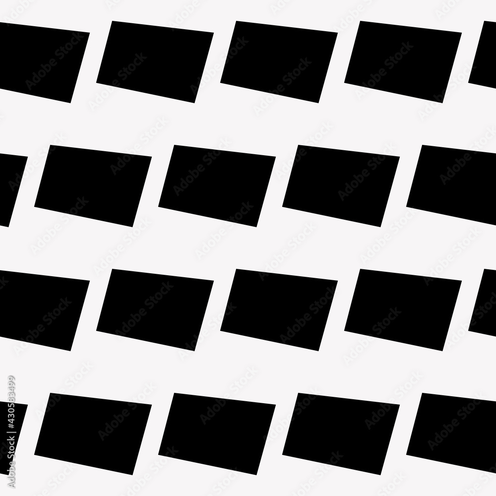 Poster Minimal quadrangle pattern. Vector and simple black shapes.
