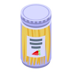 Fototapeta premium Pickled carrot icon. Isometric of Pickled carrot vector icon for web design isolated on white background