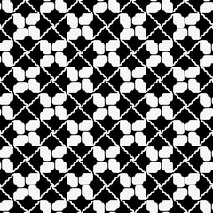 Naklejka premium Same ornament. Vector seamless and monochrome pattern.