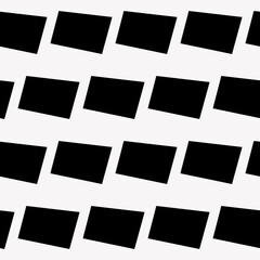 Minimal quadrangle pattern. Vector and simple black shapes.