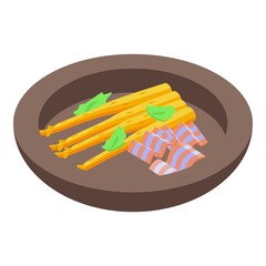 Asparagus icon. Isometric of Asparagus vector icon for web design isolated on white background