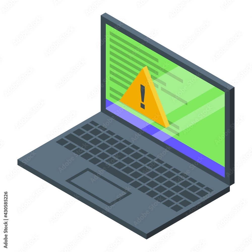 Poster privacy computer icon. isometric of privacy computer vector icon for web design isolated on white ba