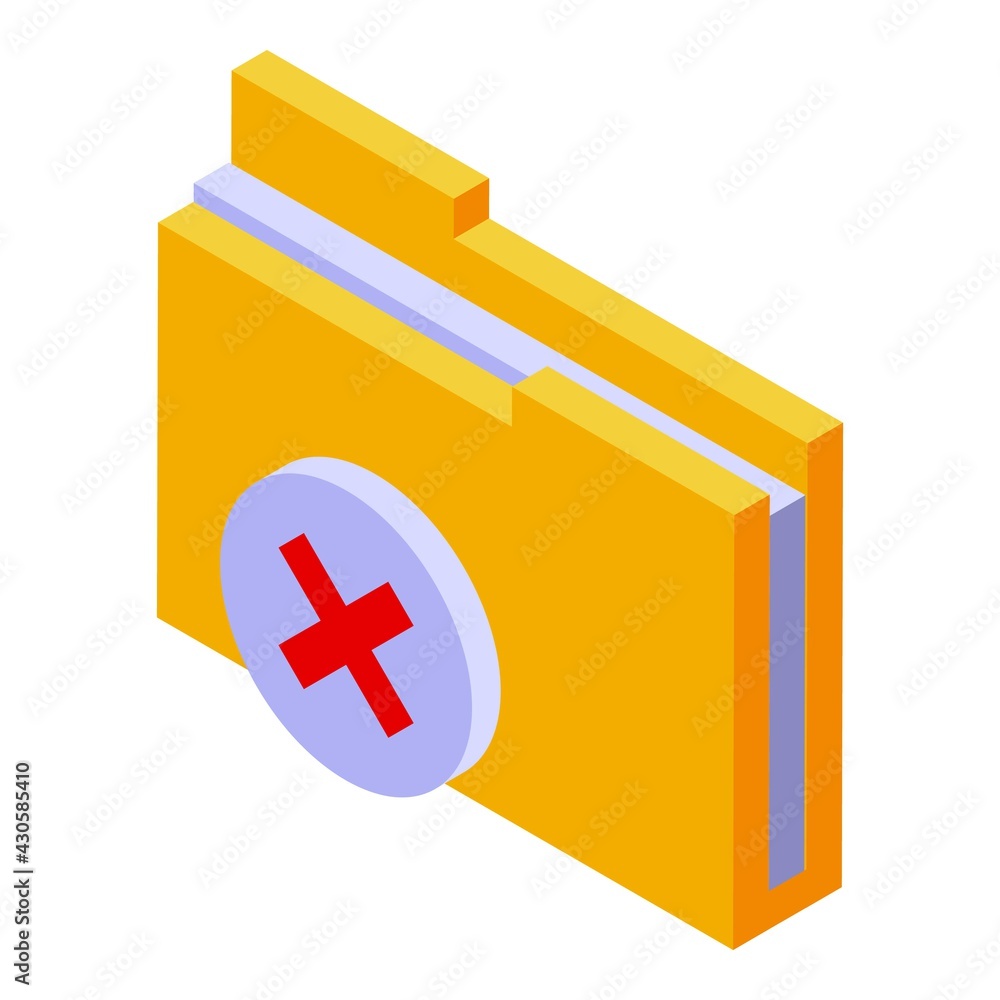 Poster closed folder icon. isometric of closed folder vector icon for web design isolated on white backgrou