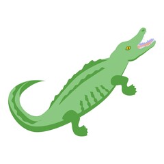 African crocodile icon. Isometric of African crocodile vector icon for web design isolated on white background