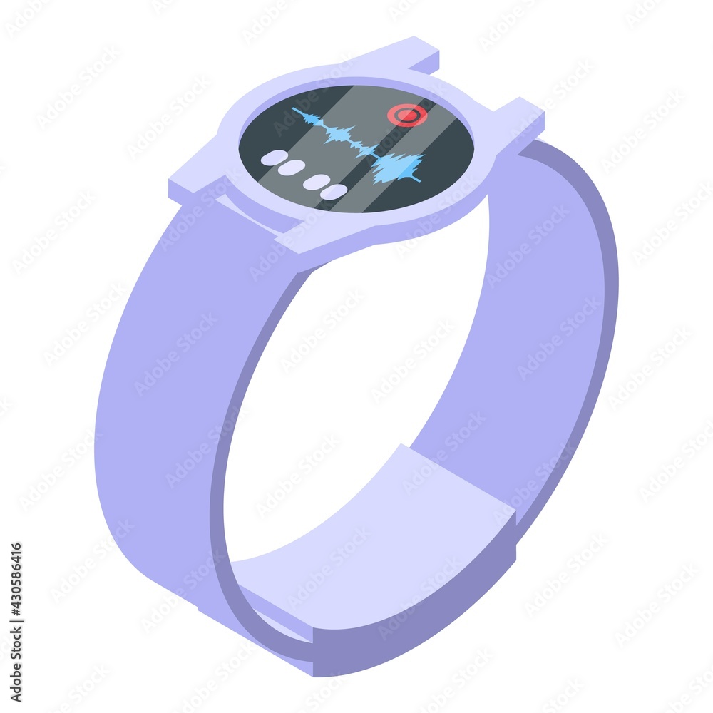 Poster smartwatch speech recognition icon. isometric of smartwatch speech recognition vector icon for web d