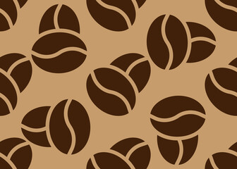 Coffee beans. Seamless texture. For design and printing.