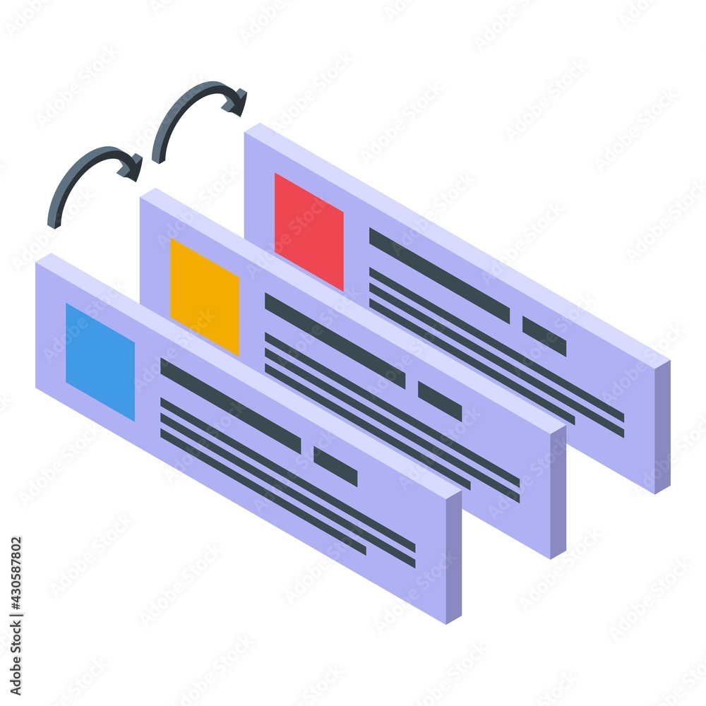Poster social repost icon. isometric of social repost vector icon for web design isolated on white backgrou