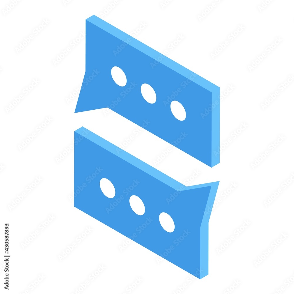 Poster chat repost icon. isometric of chat repost vector icon for web design isolated on white background
