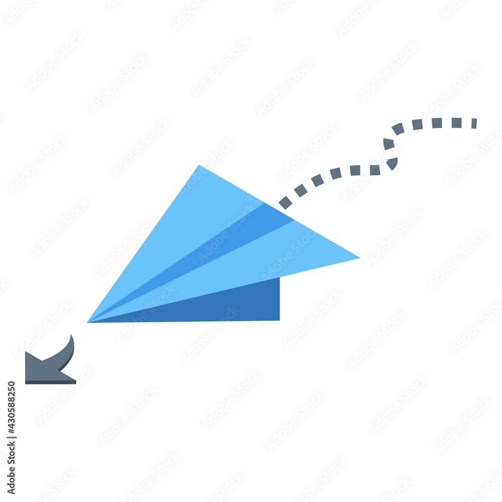 Poster message plane icon. isometric of message plane vector icon for web design isolated on white backgrou