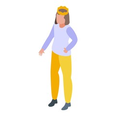 Crown self esteem icon. Isometric of Crown self esteem vector icon for web design isolated on white background