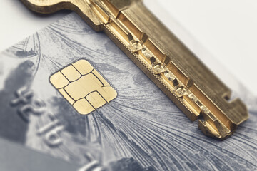Credit card data encryption concept