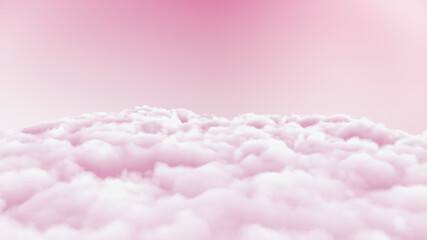 Fototapeta na wymiar pink soft clouds in the sky stage fluffy cotton candy background