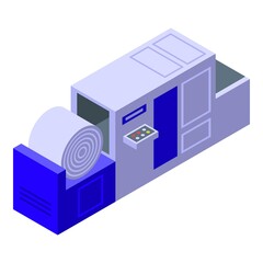 Paper production icon. Isometric of Paper production vector icon for web design isolated on white background