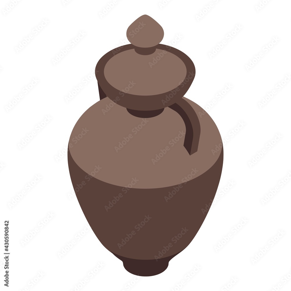 Poster amphora icon. isometric of amphora vector icon for web design isolated on white background