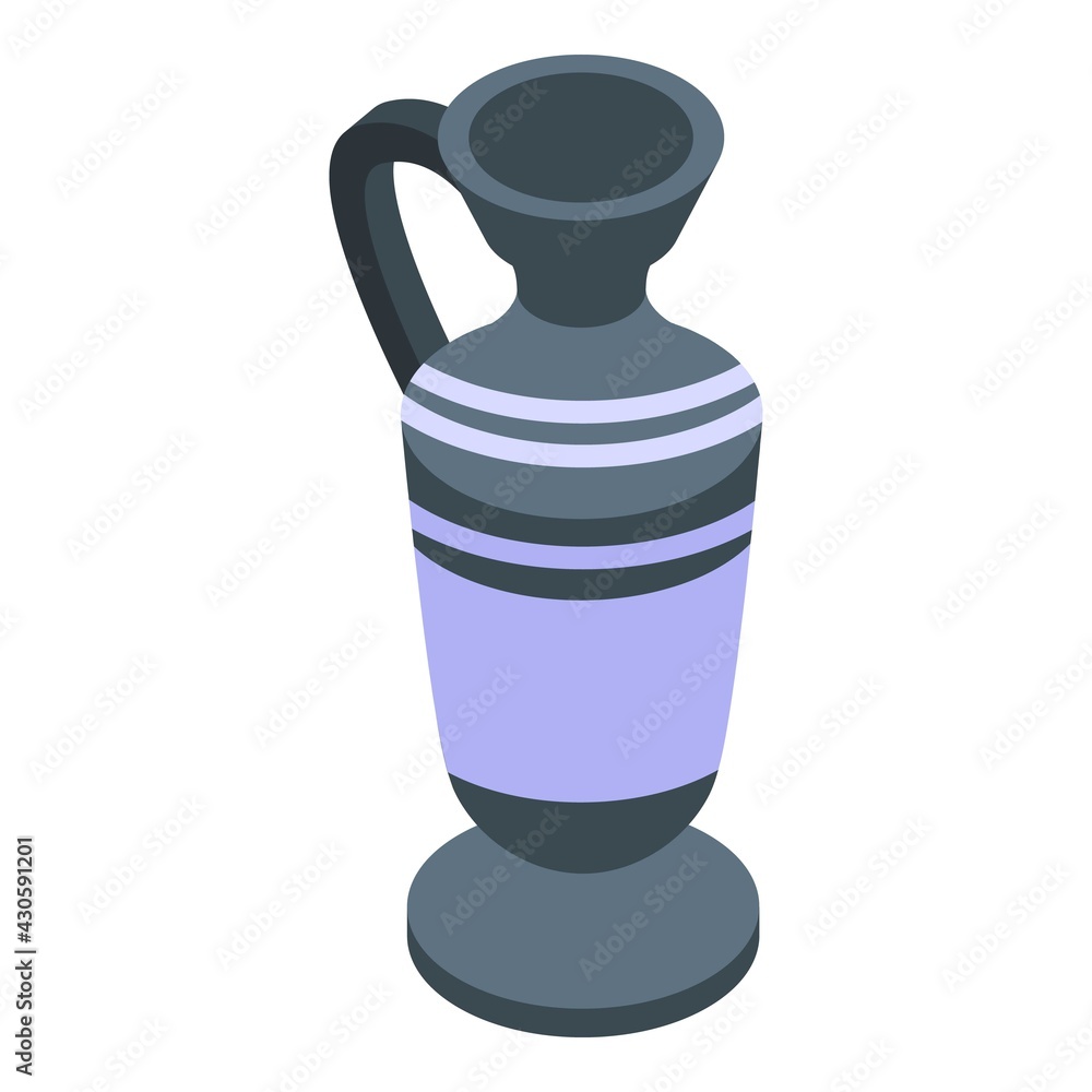 Poster amphora pitcher icon. isometric of amphora pitcher vector icon for web design isolated on white back