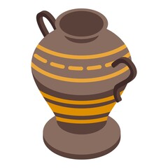 Ornament amphora icon. Isometric of Ornament amphora vector icon for web design isolated on white background