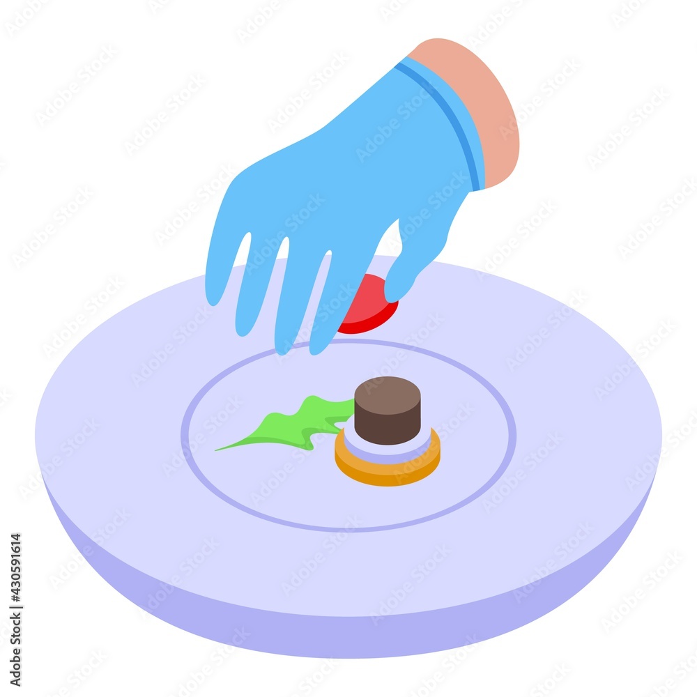 Poster serving plate icon. isometric of serving plate vector icon for web design isolated on white backgrou