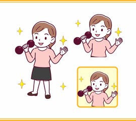 ピンクの服を着た少女