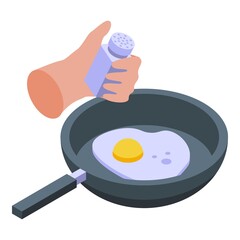Frying egg icon. Isometric of Frying egg vector icon for web design isolated on white background