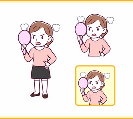 ピンクの服を着た少女