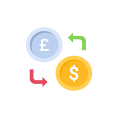 Money Exchange icon in vector. Logotype