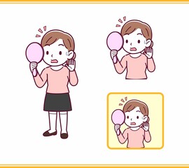 ピンクの服を着た少女