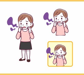 ピンクの服を着た少女