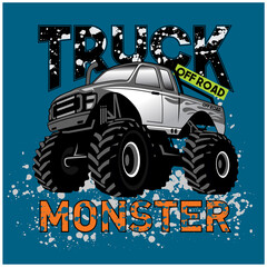 Monster truck vector illustration