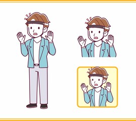 Young man with brown hair