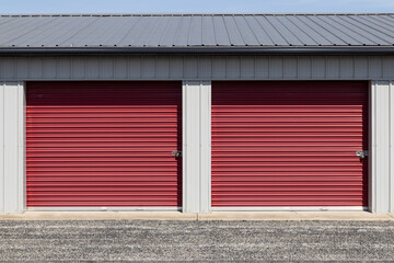 Self storage and mini storage garage units.