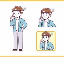 Young man with brown hair