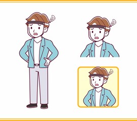 Fototapeta premium Young man with brown hair