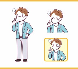 Young man with brown hair