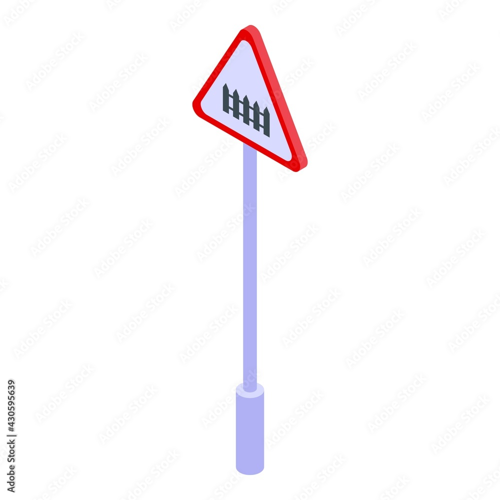 Aufkleber train road indicator icon. isometric of train road indicator vector icon for web design isolated on 