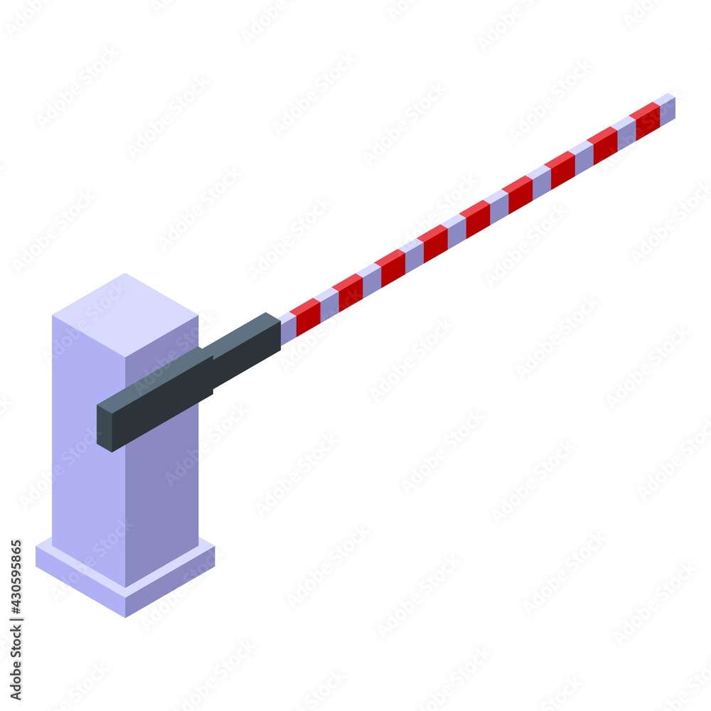 Poster guard rail barrier icon. isometric of guard rail barrier vector icon for web design isolated on whit