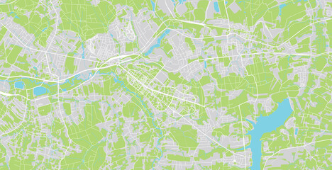 Urban vector city map of Havirov, Czech Republic, Europe