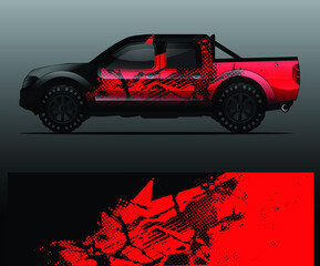 Truck decal graphic wrap vector, abstract background